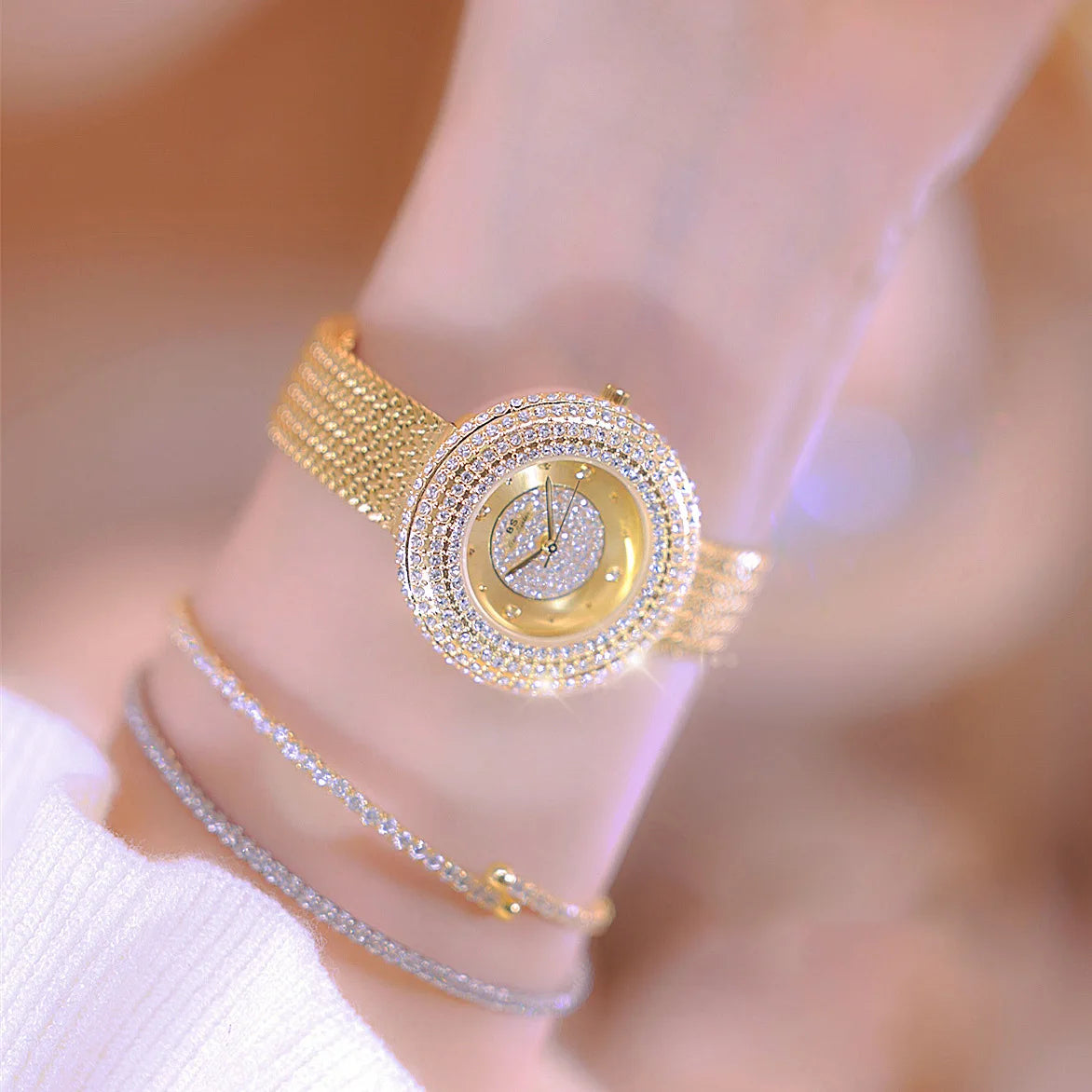 Fashion Luxury Watches For Woman New Vintage Golden Women's Wristwatches Ladies Dress Quartz Clock High Quality Relogio Feminino