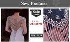 TOPQUEEN SG04 Jewelry Bride Wedding Accessories Crystal Tassel Pendant Necklace Women's Bolero Shawl Dress Shoulder Decoration