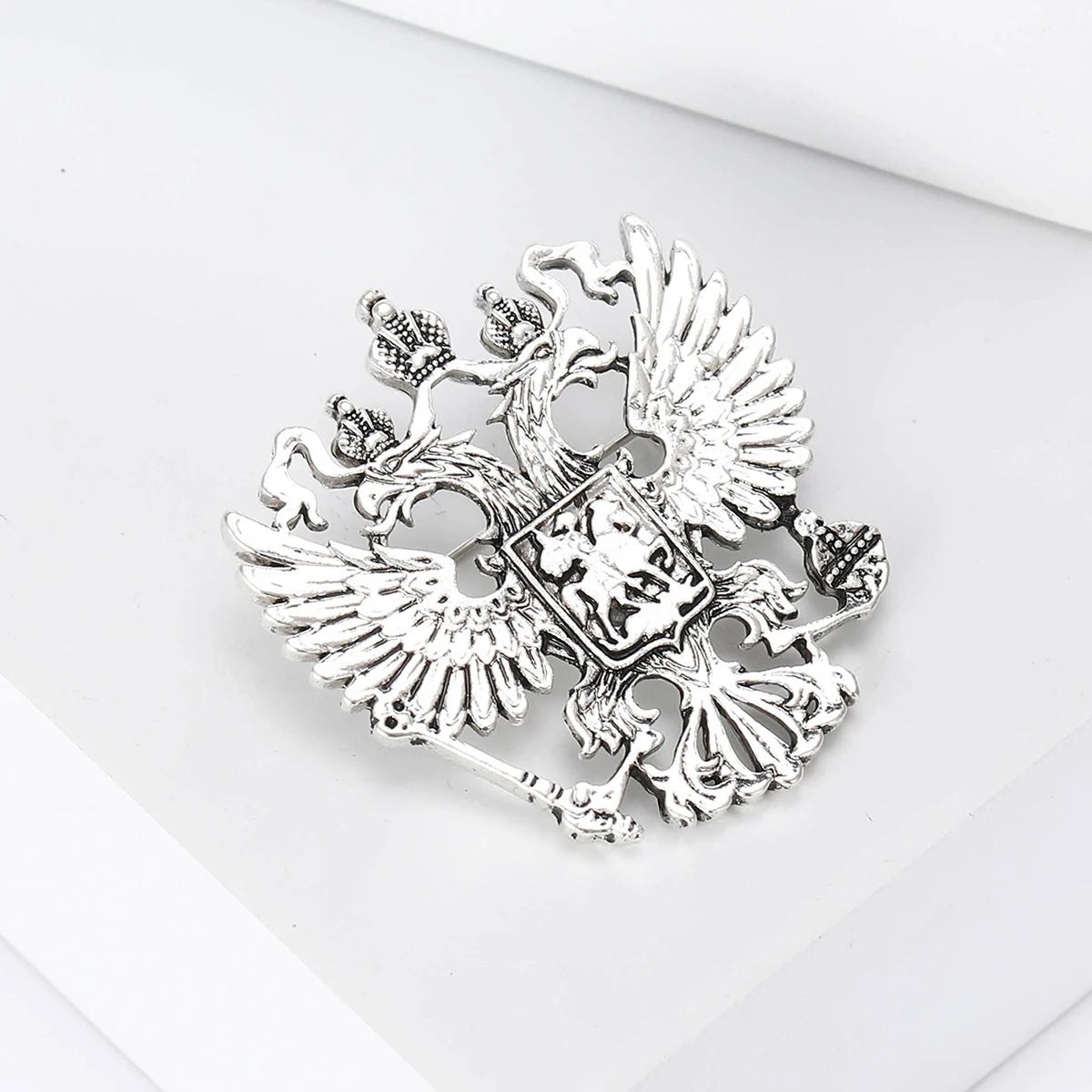 Beaut&Berry Retro Men's Double Headed Eagle Brooch Alloy Animal Pin Fashion Accessory Men's Jewelry Accessories Gift