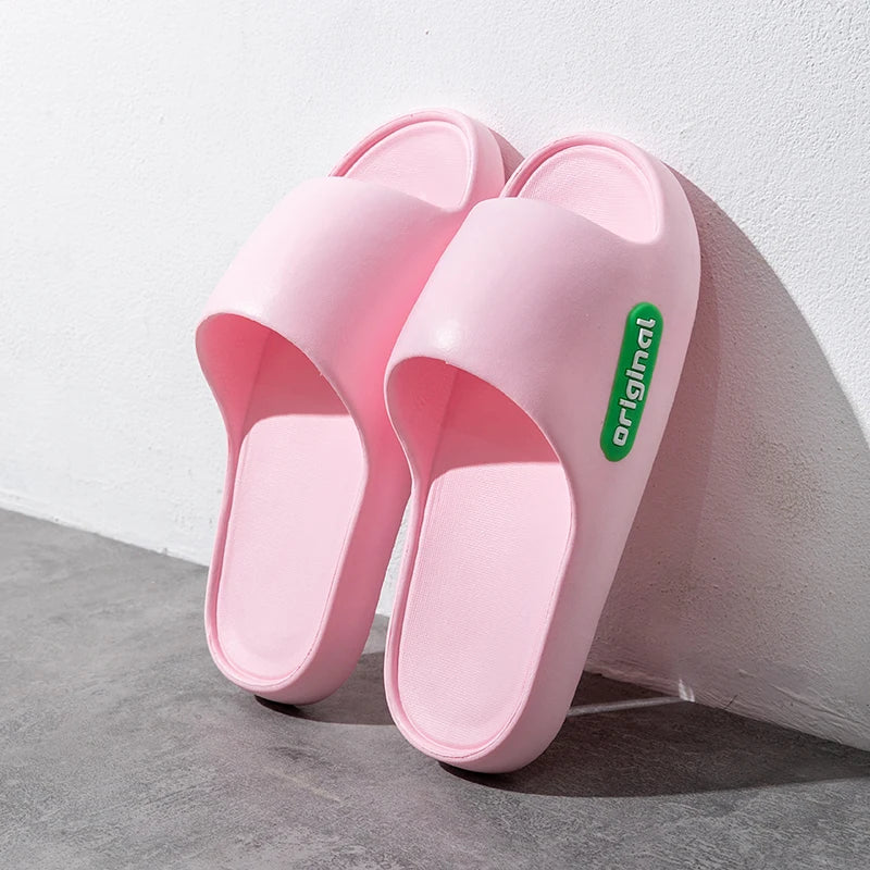 Men's Non-Slip Slippers for Women Summer New Indoor Home Soft Bottom Middle-Aged and Elderly Couples Bathroom Bathing Slippers for Men