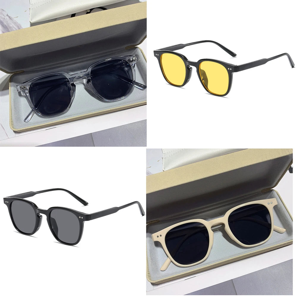 New Vintage Square Sunglasses Women Men Luxury Brand Small Round Sun Glasses Female Small Eyewear Oculos De Sol for Male Female