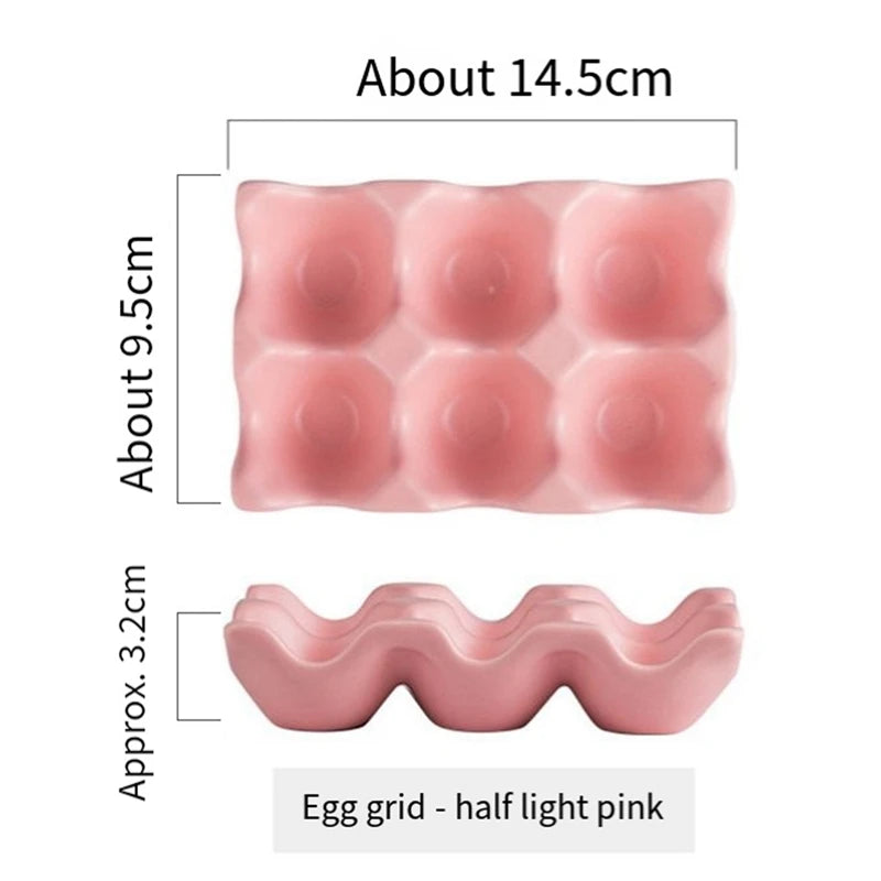 Kitchen Supplies Egg Tray Egg Rack Household Ceramic Tableware Supplies Egg Tray Egg Tray