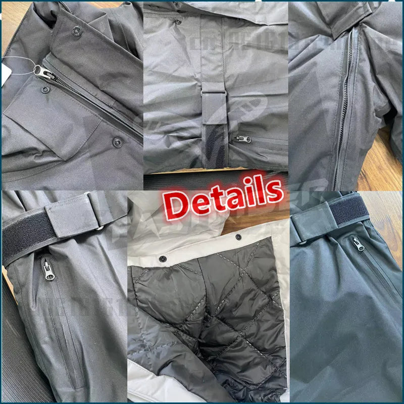 Winter Motorcycle Riding Coldproof Clothing Winter Fashion Waist Designwarm Cotton Jumpsuit,thickened Waterproof Snowmobile Suit