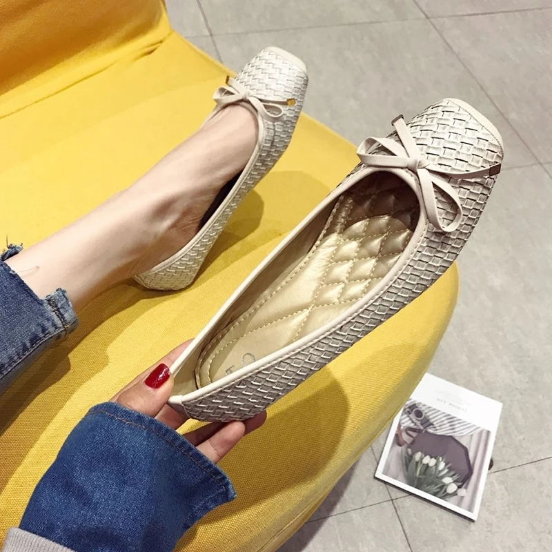 Fashion Flats for Women Boat Shoes Women Flats Elegant Office Ladies Shoes Soft Comfortable Big Size 41 A2272