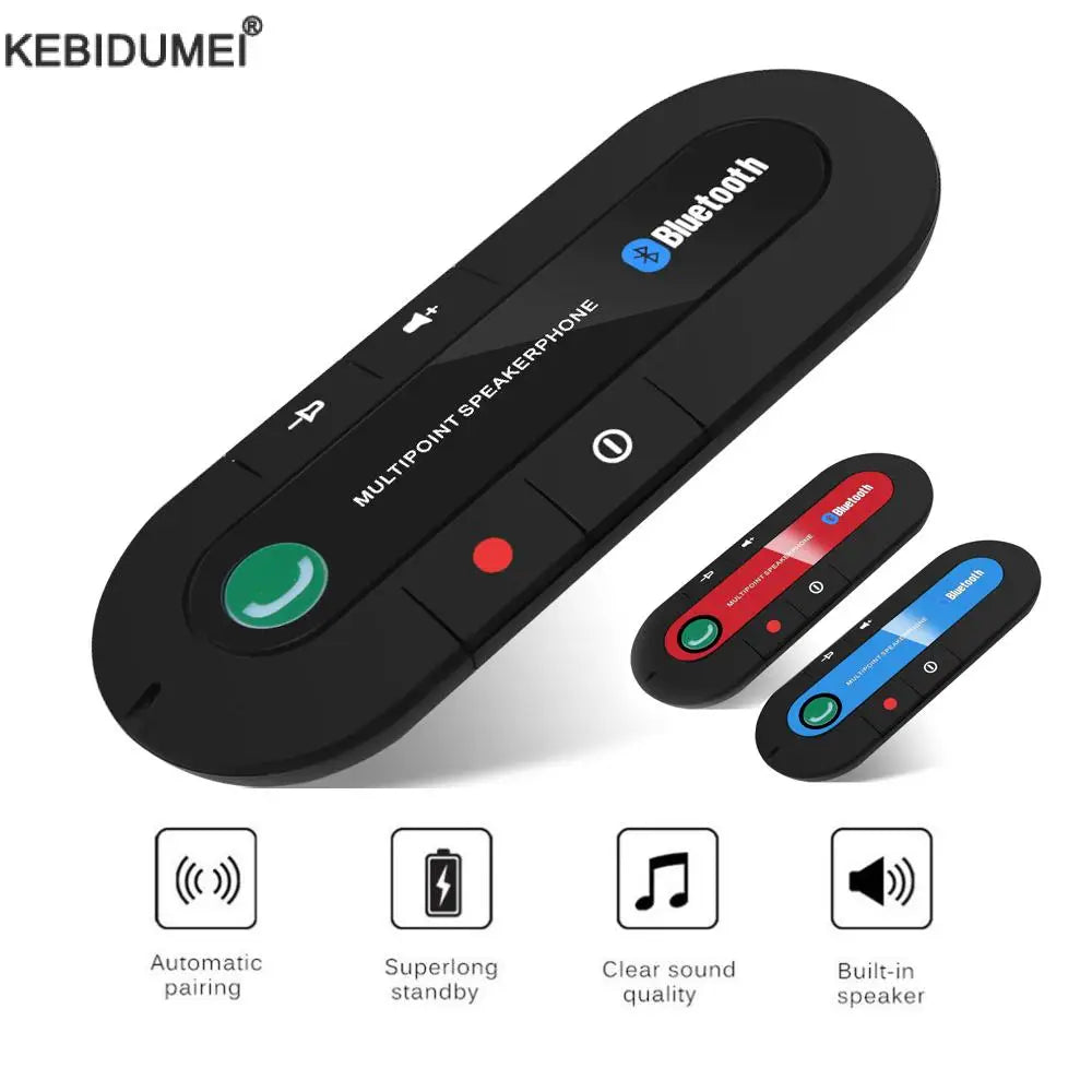 Bluetooth Handsfree Car Kit Sun Visor Handsfree Bluetooth Telephone Car Mobile Phone Wireless Stereo MP3 Player
