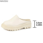 Platform Women Slippers Fashion Casual Autumn Mules Shoes 2025 New Trends Classical Sandals Elegant Walking Zapatillas De Mujer