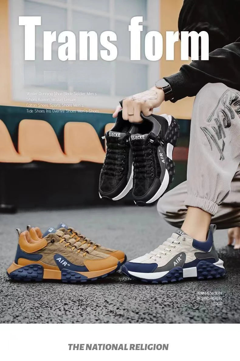 Men Sneakers Platform Men Shoes 2025 New Running Shoes for Men Luxury Brand Casual Vulcanized Shoes Comfortable Tenis Masculino