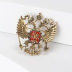 Beaut&Berry Retro Men's Double Headed Eagle Brooch Alloy Animal Pin Fashion Accessory Men's Jewelry Accessories Gift