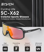SCVCN Men bicycle Cycling Sunglasses Woman MTB road bike Driving Goggles Outdoor Sports running Glasses UV400 Hiking Eyewear