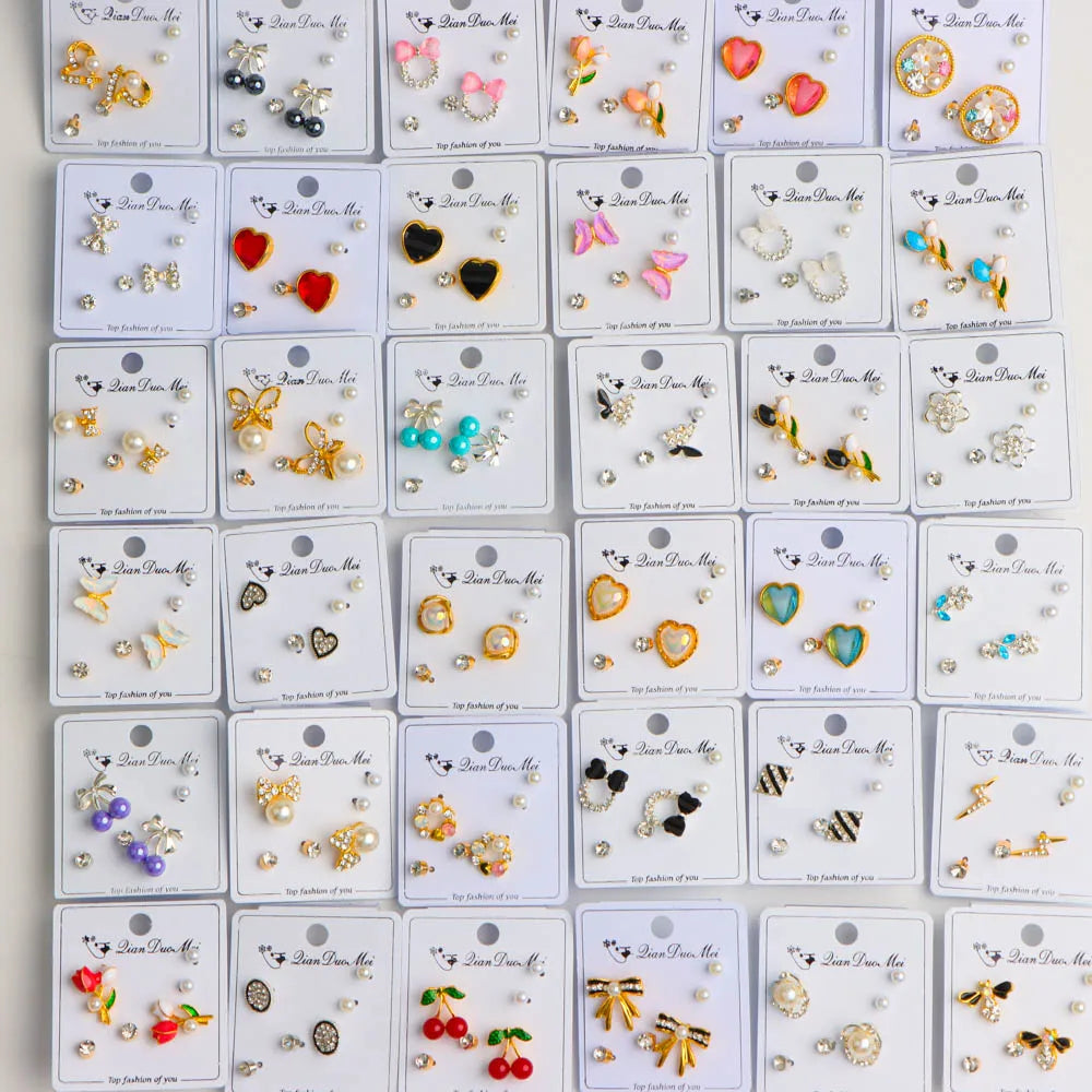 10Pairs/Lot Fashionable Women's Stainless Steel Earrings, Daily Jewelry Accessories Gifted To Friends, Randomly Shipped