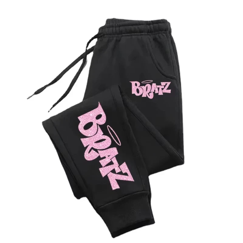 Pants Bratz Pink Printing Women Pants Pocket Running Sweatpant Leggings Baggy Gym Jogger Tracksuit Drawstring Sweat Trouser
