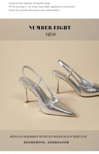 Women High Heels Sandals Pointed Toe Shoes Sexy Slingback Woman Slippers Summer 2025 Trend Designer Dress Pumps Sandalias Mujer