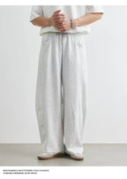 Men's American Fashion Casual Pants 2025 Summer New Style Solid Color Loose Drag Sweatpants Sports Straight Trousers Men's Wear