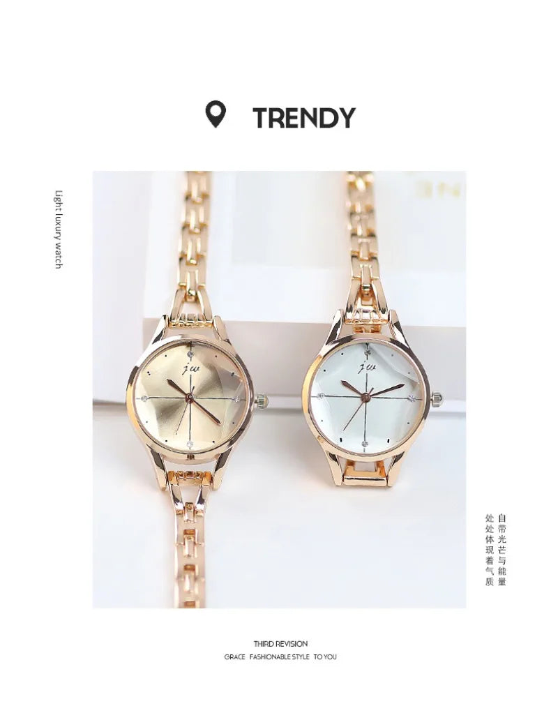Women's Watches Elegant Woman Watch Quartz Gifts for Women Luxury Fashion Stainless Steel Alloy Women's Wristwatch Accessories