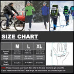 Winter Gloves for Men Women - Waterproof Thermal Glove for Cold Weather,for Running Cycling with Touchscreen Finger