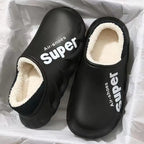 Winter Men Women Warm Slippers Cotton Slippers Outdoor Indoor Warm Shoes Men's Couple Home Bedroom Plush Slippers Big Size 46 47