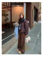 2025 New Korean Winter Women Down Cotton Jacket Parkas Short Cotton Padded Turn Down Collar Ladies Quilted Outerwear