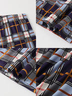 Men Panties Men's Polka Plaid Pants with Flat Corners Loose and Comfortable Skin Friendly Fat Pants Breathable Men Underpant