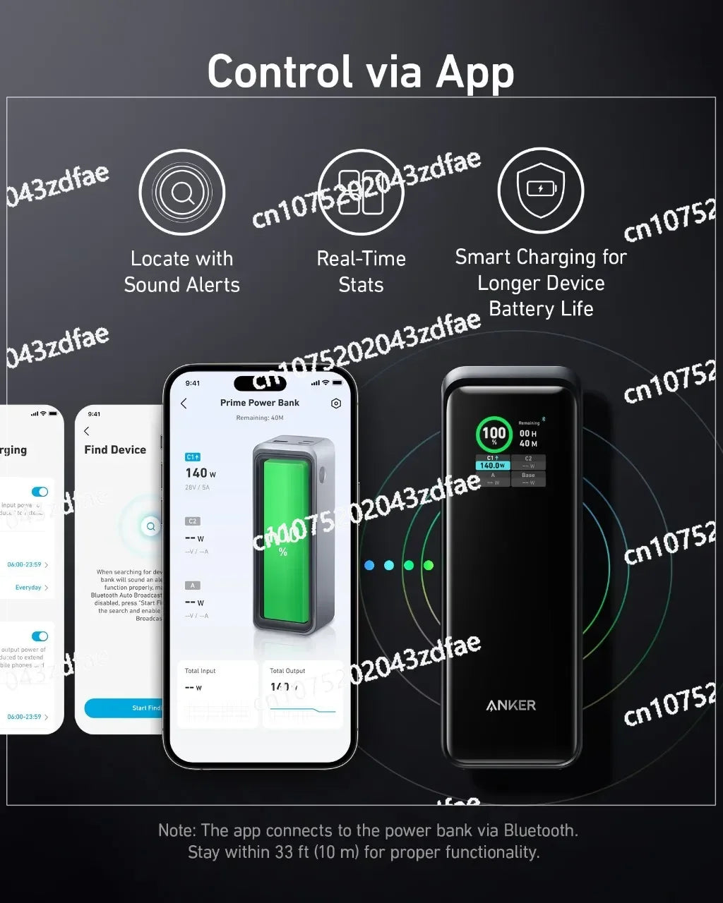 Prime Power Bank 27650mAh 3-Port 140W Max Portable Charger Battery Portable Power Bank Large Capacity 250W for Laptop