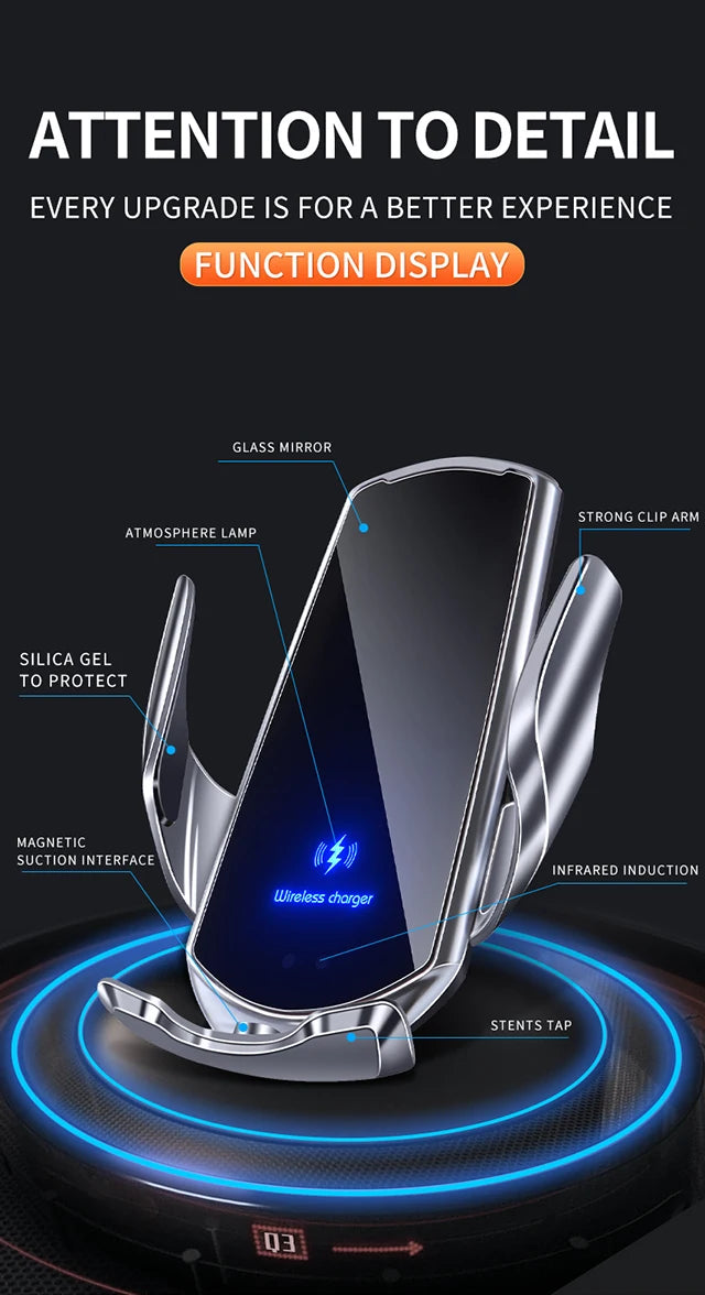 Car Mobile Holder Special Fixed Bracket Base for Ford Raptor F150 2021 2022 2023 Wireless Charging Accessories Car Phone Holder