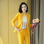 Pant 2 Piece Outfit 2025 Summer Womens Matching Sets Pants Elegant High Quality Blazer Suit Set Of Two Fashion Pieces For Women