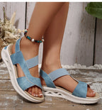 Women's Sandals Casual Summer Women Sandals Soft Heels Sandalias De Mujer 2025 New Summer Shoes Woman Mix Color Footwear Female