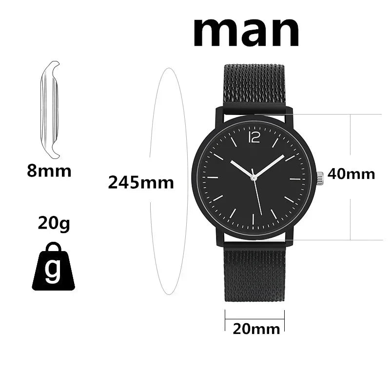 Couple Watches For Lovers Fashion Quartz Watches Men Women Waterproof Splash Resistant Wristwatch Lovers Watches