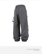 Men's outfit pants are versatile, trendy, loose, straight-leg outdoor work pants and trendy brand tight-fitting windbreakers