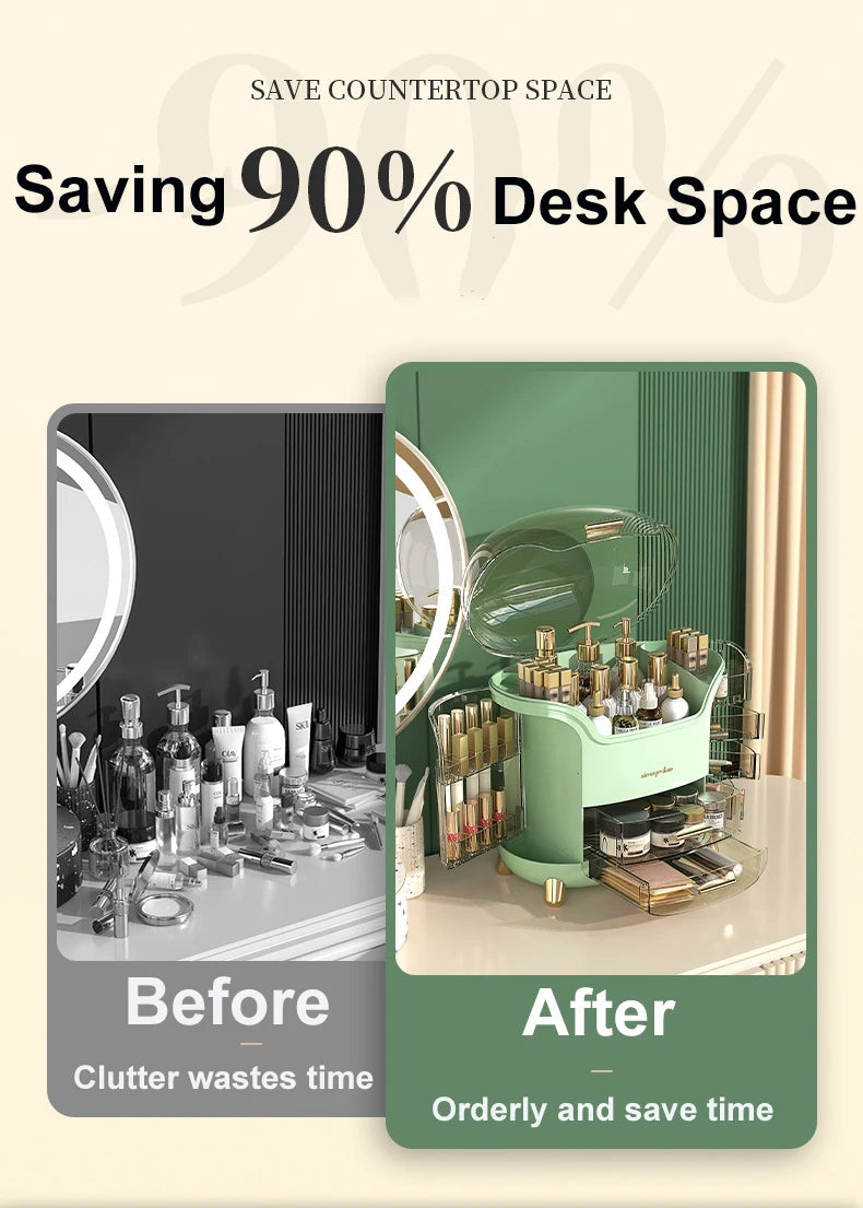 Cosmetics Storage Box Makeup Display Shelf Desktop Dressing Table Jewelry Organizer Box Bathroom Lipstick Skin Care Product Rack