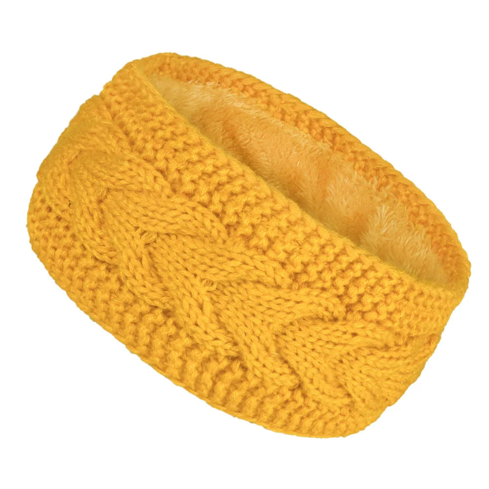 Winter Knitted Inner Layer with Velvet Windproof and Keepwarm Headband