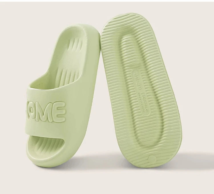 Slippers Woman  Cute Home Bear 2025 Summer Beach Slides Indoor Soft Sole Non Slip Eva Sandals Men Male Flip Flops Shower Shoes