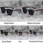 Trendy Retro Wood Grain Sunglasses Polarized UV Protection for Men Women Perfect for Cycling Outdoor Street Photography