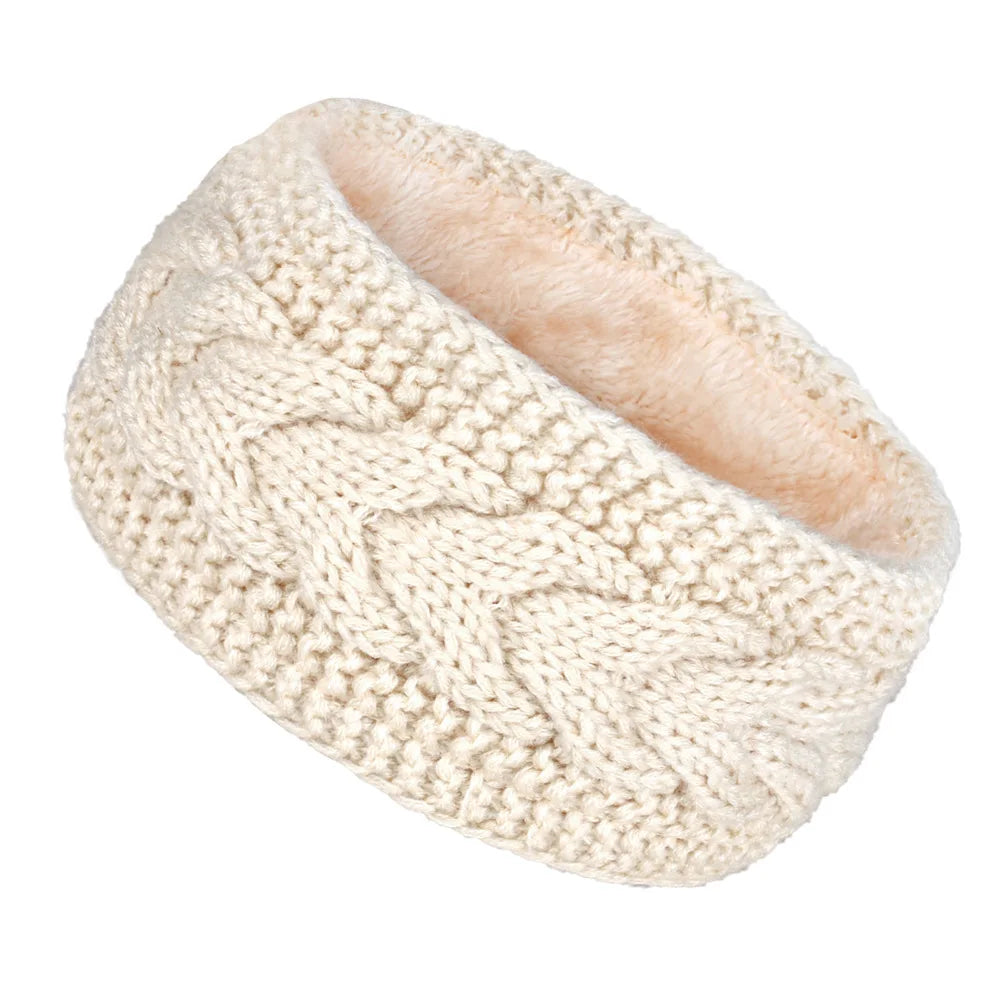 Winter Knitted Inner Layer with Velvet Windproof and Keepwarm Headband