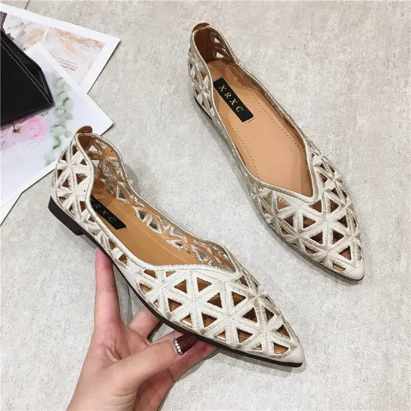 Woman Flats Korean Style Shoes for Women Pointed Toe Casual Beau Today Lastest On Sale High Quality Fashion Stylish Vacation