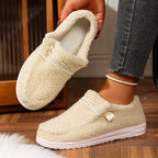 Women Flats Boots 2025 New Fashion Winter Warm Plush Shoes Casual Comfortable Thick Bottom Flats Boots Women Shoes for Women