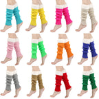 Winter Christmas Ladies Warm Ribbed Knit Leg Warmers Womens LegWarmers Polar Fleece Neon Colored Boot Cuffs for Festive Occasion