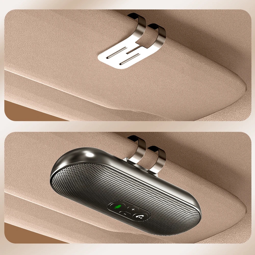 Bluetooth 5.4 Car Handsfree Kit Sun Visor Speaker Wireless Speaker Speakerphone With Voice Assistant Car Electronics Accessories