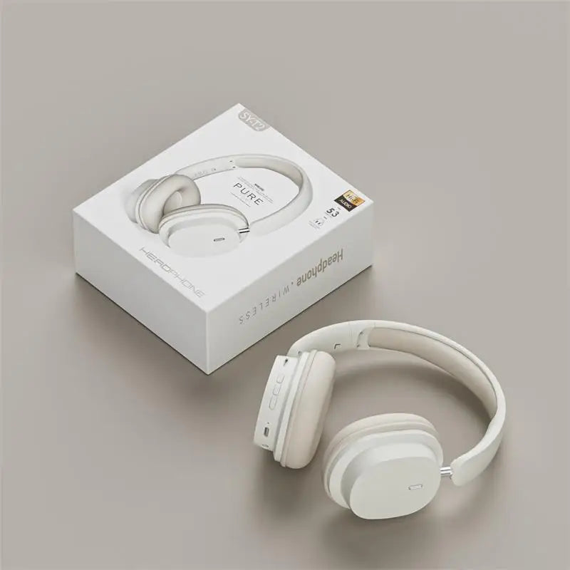 Head Mounted Wireless Earphones Foldable Bluetooth Earphones Built Microphone Earphones Audio Noise Cancelling Earphones