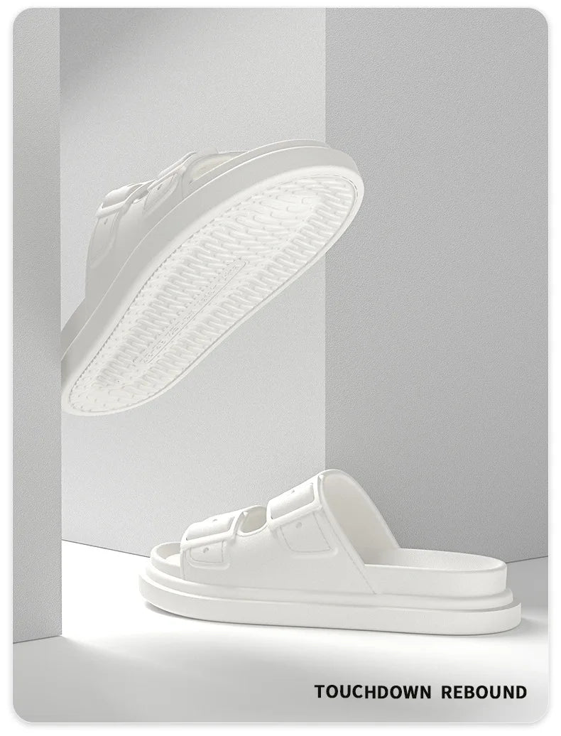 Women's Classy  Slippers for Women at Home in Summer, Comfortable Soft-Soled Non-Slip Outdoor Thick-Soled Casual Lightweight Summer Slippers for Women