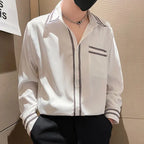 Men Long Sleeve Shirt Casual Fashion Stylish Versatile Top