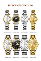 OLEVS 2891 Original Quartz Couple Watch Brand Luxury Double Calendar Waterproof Date Clock His and Her Watch Gift Couple Watch