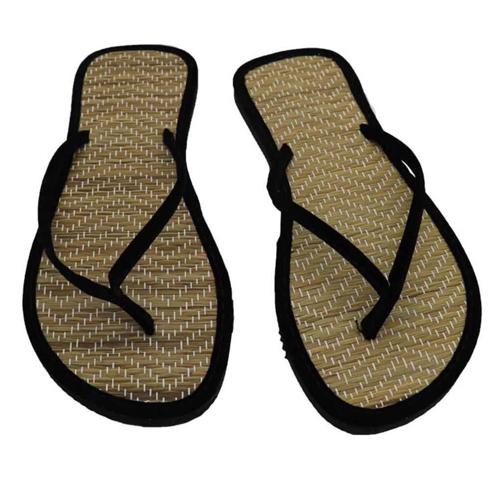 Women Flat Flip-flops Slippers Comfortable Non-slip Sandals Bamboo Rattan Flip Flop Home Bathroom Fashion Slippers Zapatos 2022