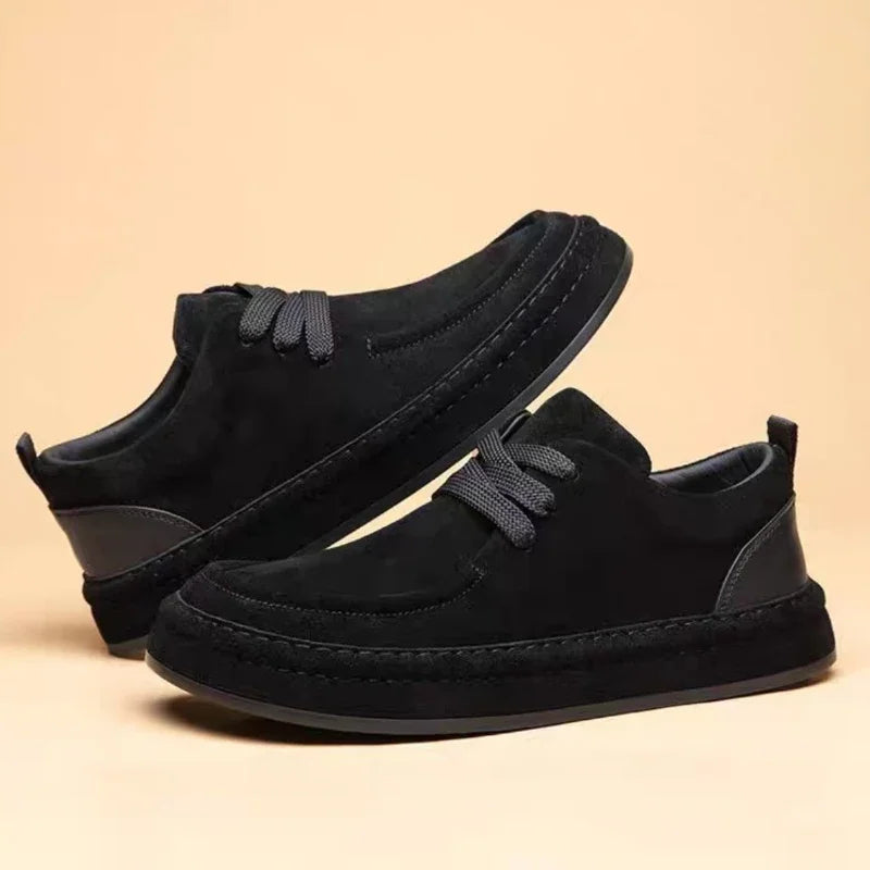 Men's Shoes Are Fashionable Brown Casual Shoes Made of Durable Suede Material Comfortable Walking Shoes Suitable for Daily Wear