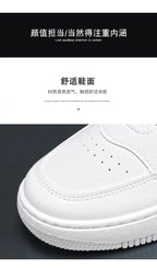 Men's Shoes Explosion Thick Soled Leather Small White Shoes Men's Trendy Shoes with Fashion Board Shoes Street Casual Shoes
