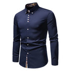 Men's Shirt with Collar White Shirts Man Long Sleeve Men's Shirts Mens Polo Shirts for Men Famous Brands Camisa Social Masculina