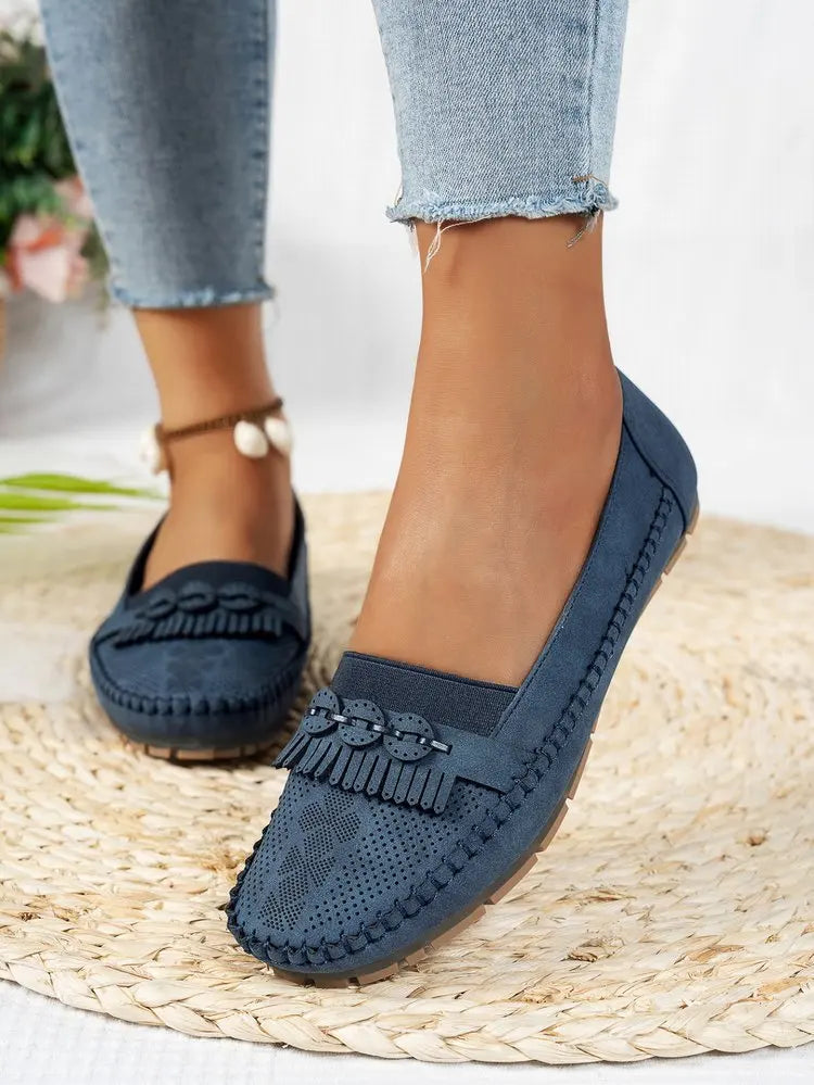 Women Flats Fashion Breathable Women Casual Shoes Slip On Flat Shoes Walking Sneakers Women Shoe Retro Shoes Female Plus Size