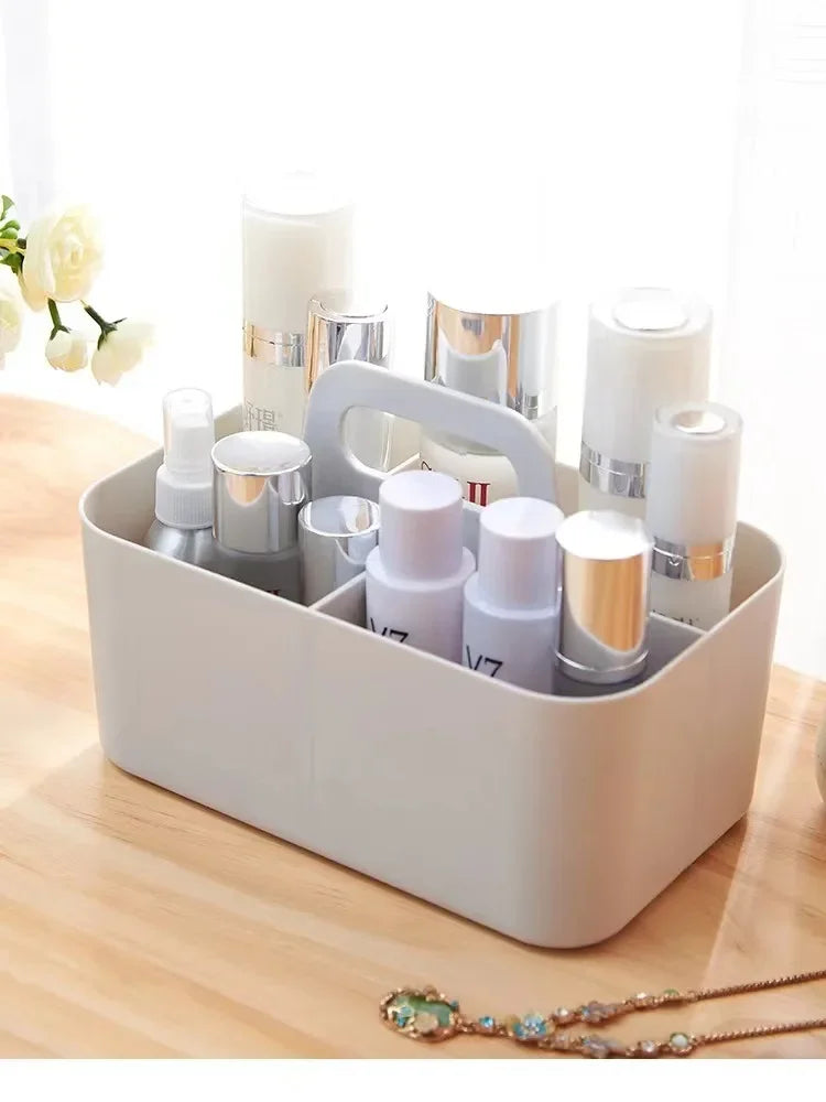 Cosmetics storage box Large capacity household dust dresser Skin care product rack Cosmetic case Desktop finishing box