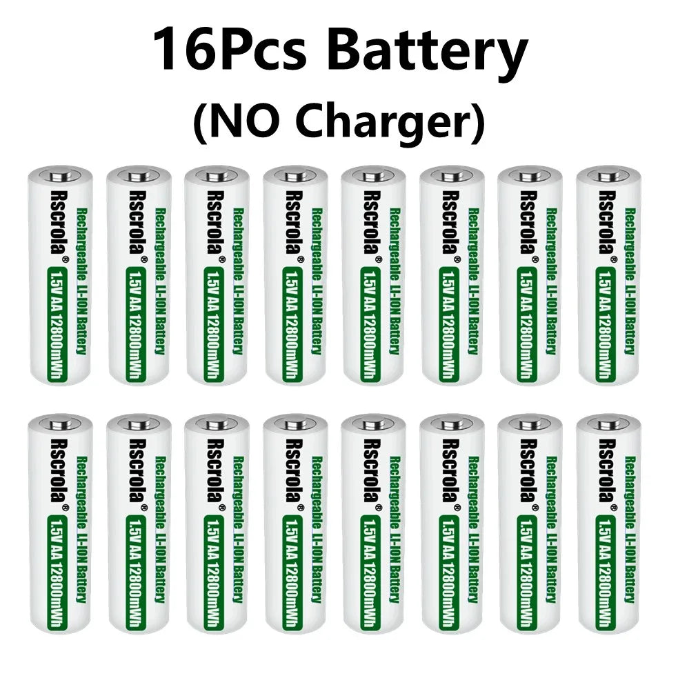 Portable AA Rechargeable Battery Fast Charge 1.5v Li-ion Battery Smart Battery Charge Protection Waterproof Dustproof Shockproof