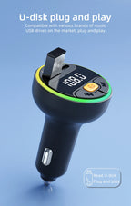 Car FM Transmitter Bluetooth 5.3 Handsfree Wireless Car Kit USB C Car Charger Auto Radio Fm Modulator Mp3 Player Adapter