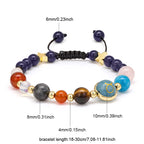 Natural Stone Constellation Bracelet Aries Leo Sagittarius Zodiac Sign Stone Bead Bangle Handmade Jewelry Birthday Gift